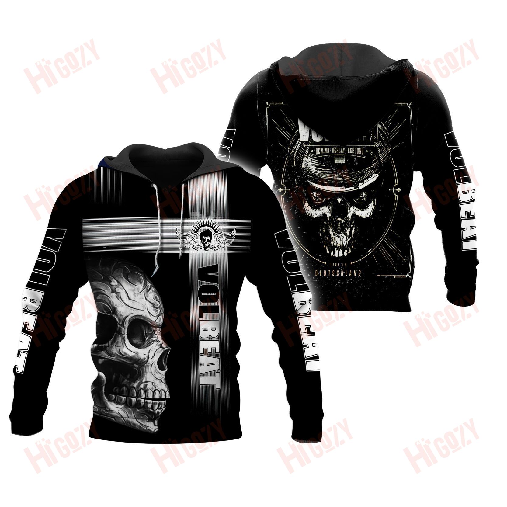 Volbeat 3D Hoodies Clothing Store Zip Hoodie Cool Hoodies, Hoodies For Women/ For Men – Spnh96