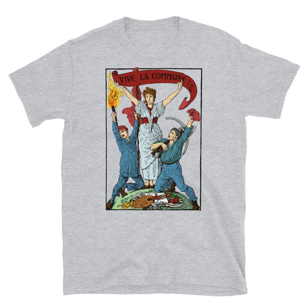 Vive La Commune Walter Crane Recolored – Historical, Paris Commune, Socialist, Leftist T-Shirt