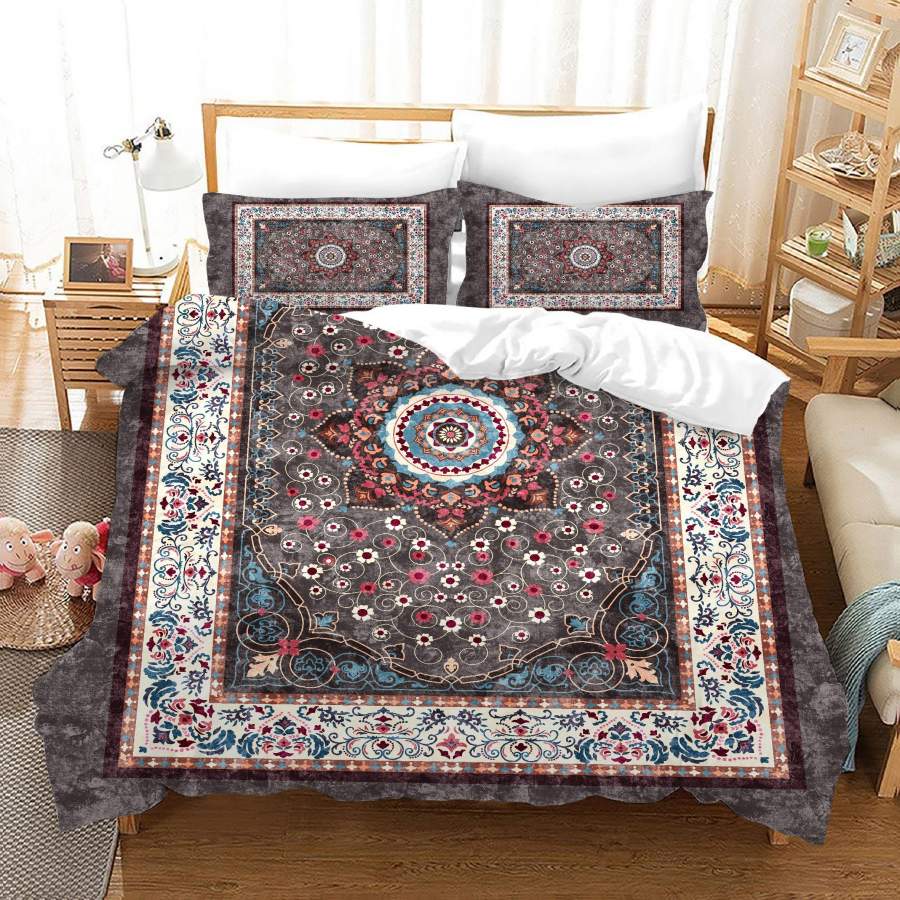 3D Bohemia Floral Quilt Cover Set Bedding Set Duvet Cover Pillowcases JN 1065