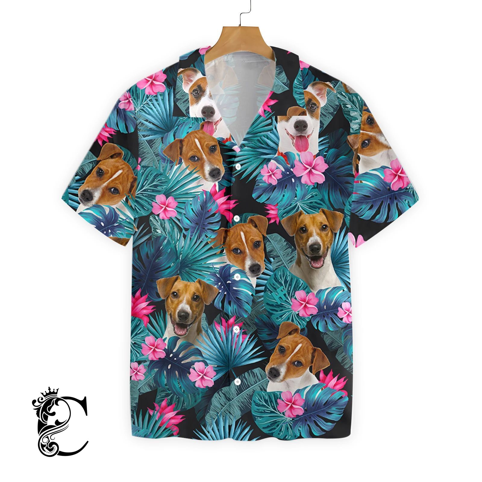 Tropical Jack Russell Terrier Ez08 0207 Hawaiian Shirt