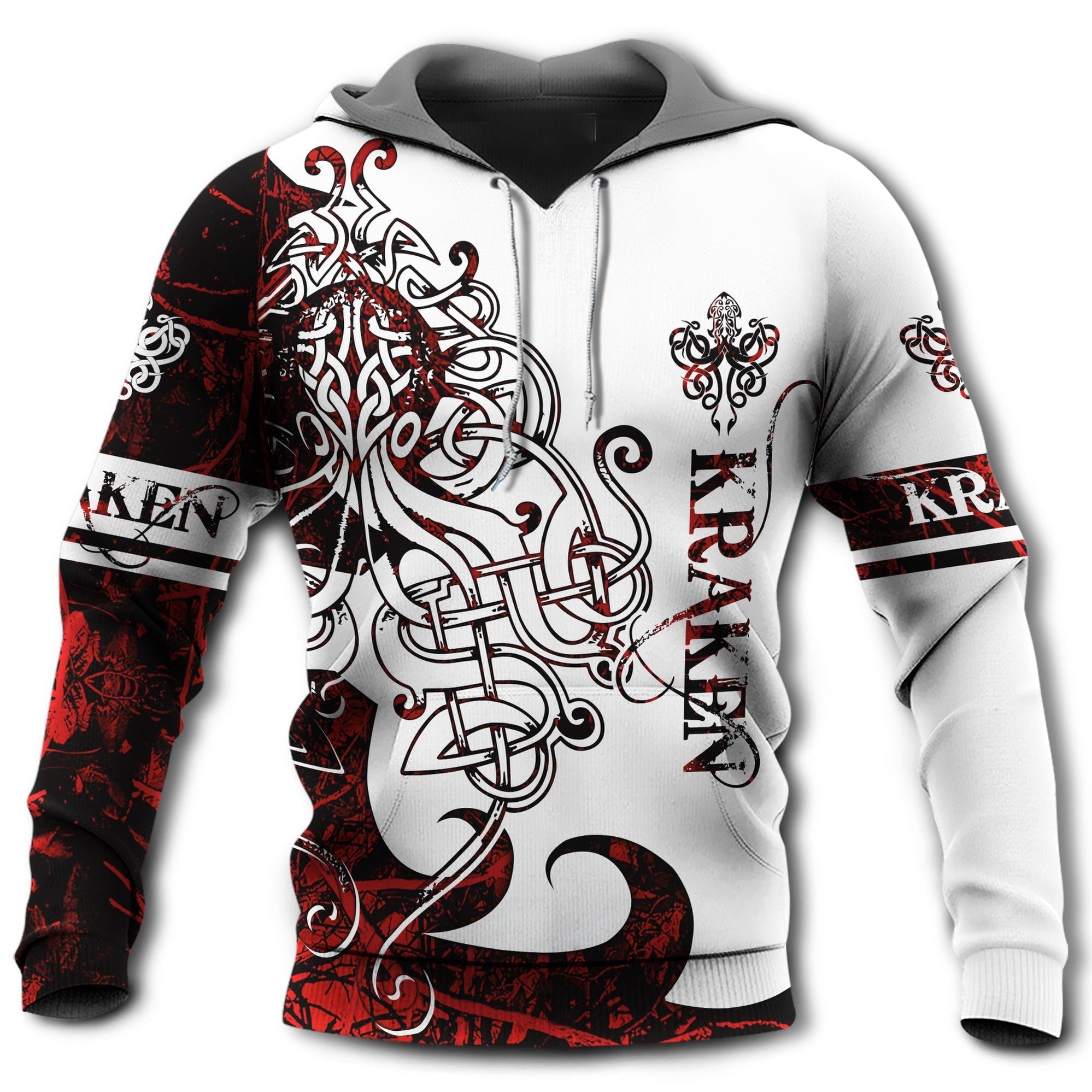 Viking Kraken Legend Red And White – Hoodie