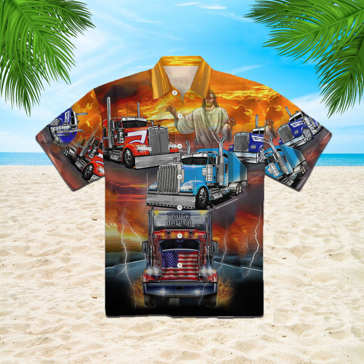 Truck Driver Jesus Bless Aloha Hawaiian Shirts For Men & For Women | Hw7153