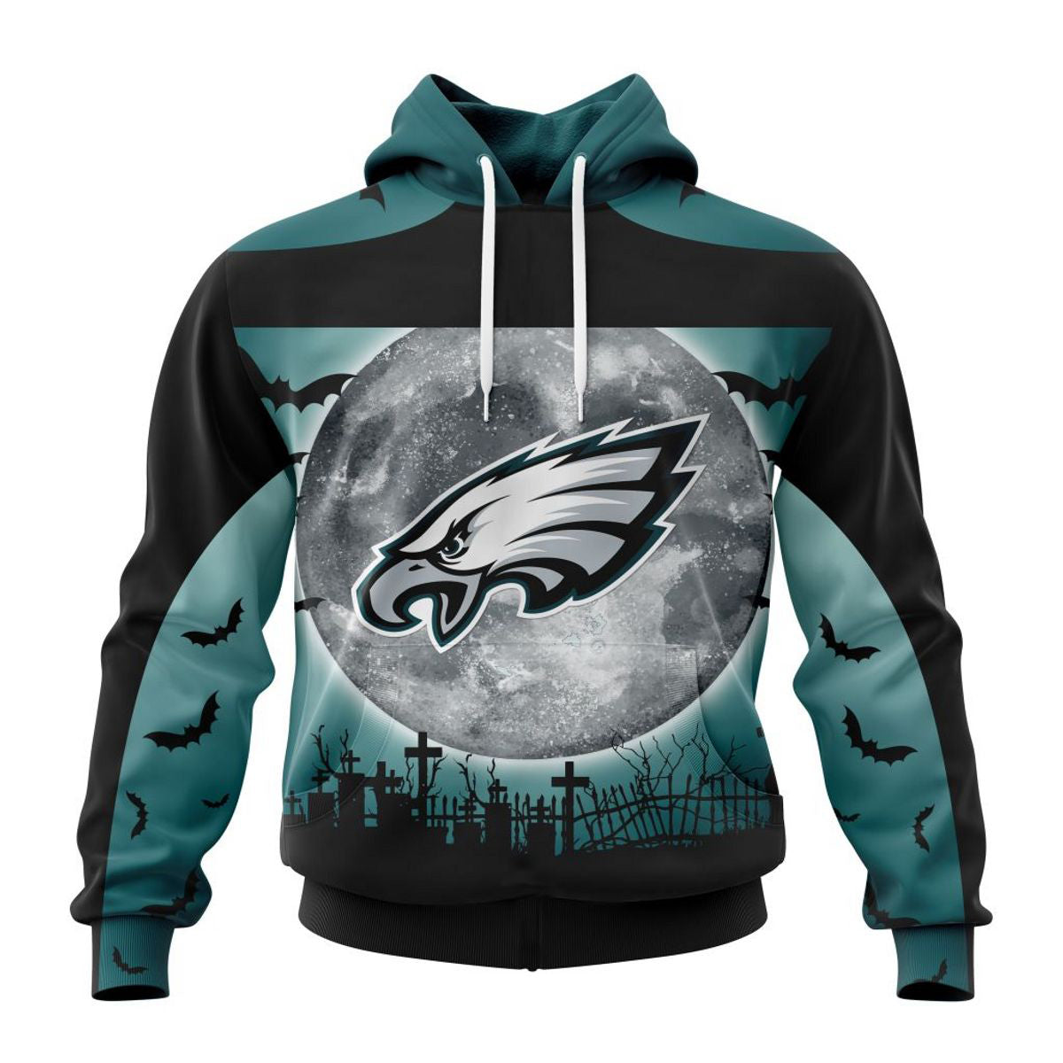 Philadelphia Eagles Hoodies Halloween Custom Name & Number