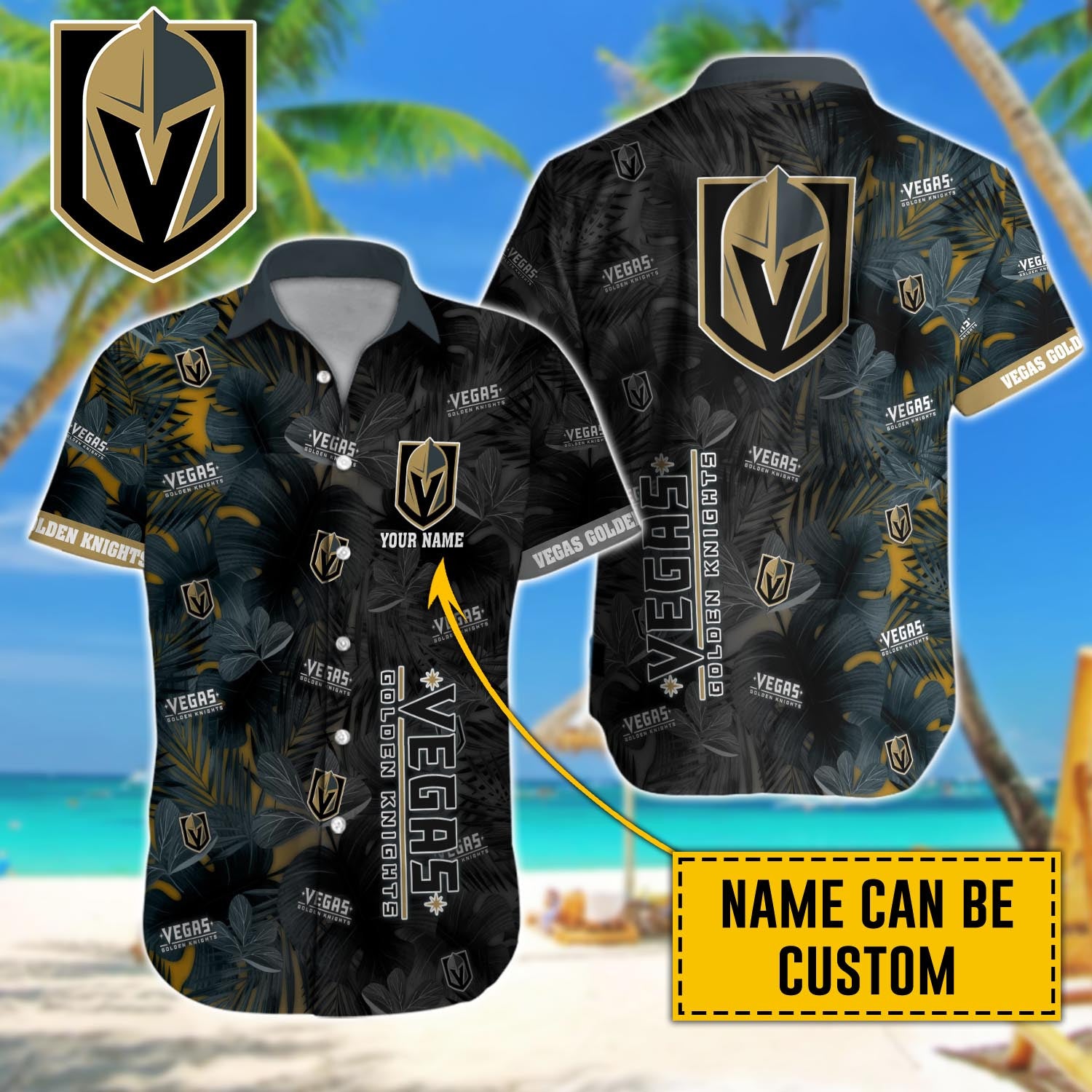 Vegas Golden Knights Hawaiian Shirt Custom Name