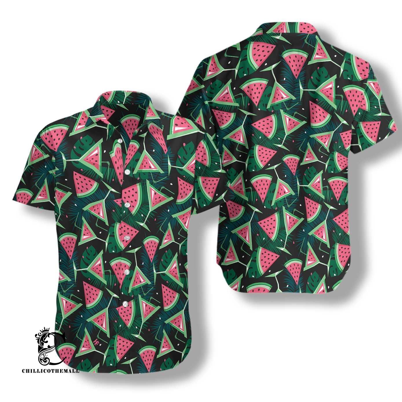 Watermelon Slices Cocktails Hawaiian Shirt