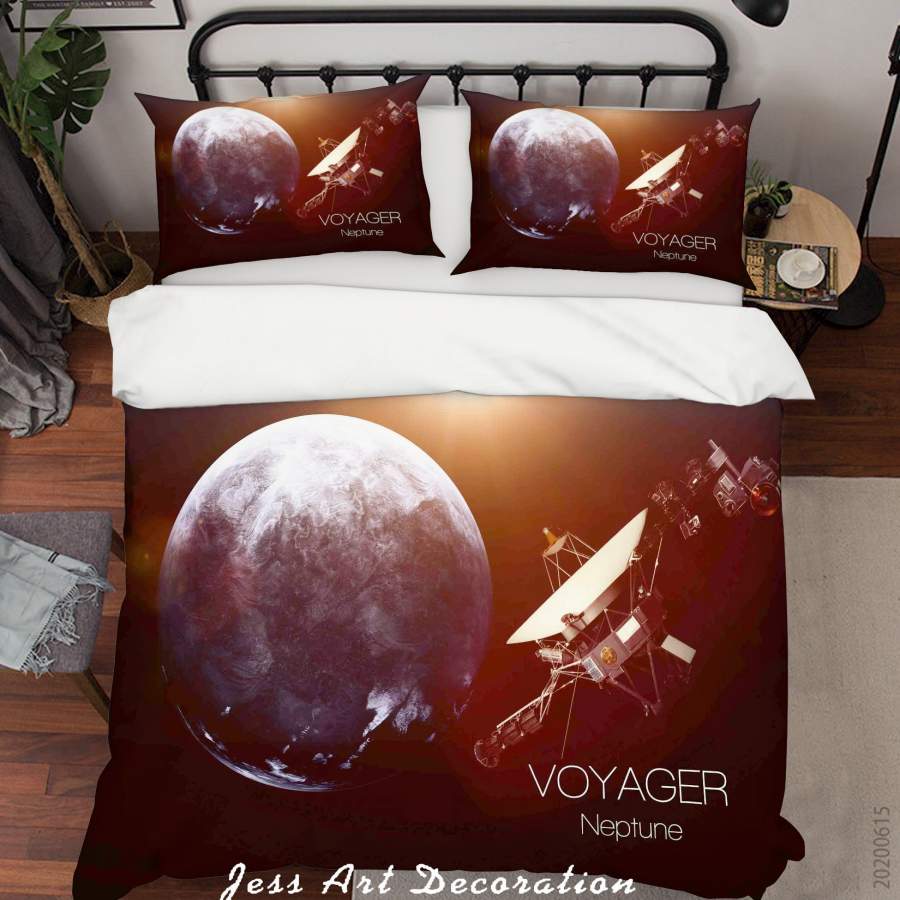 3D Planet Satellite Space Quilt Cover Set Bedding Set Duvet Cover Pillowcases SF94