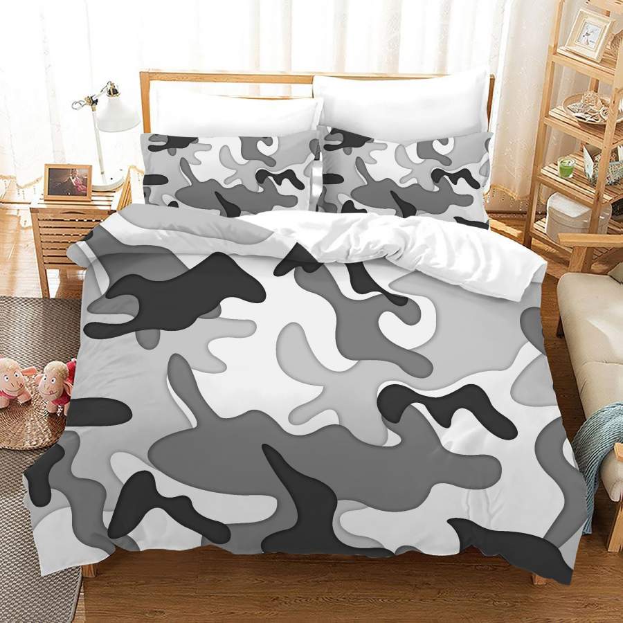 3D Disruptive Pattern Quilt Cover Set Bedding Set Duvet Cover Pillowcases JN 1144