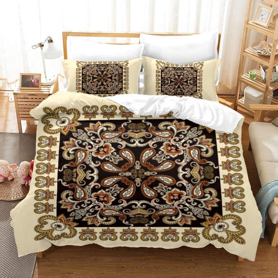 3D Yellow Pattern Floral Quilt Cover Set Bedding Set Duvet Cover Pillowcases SF09