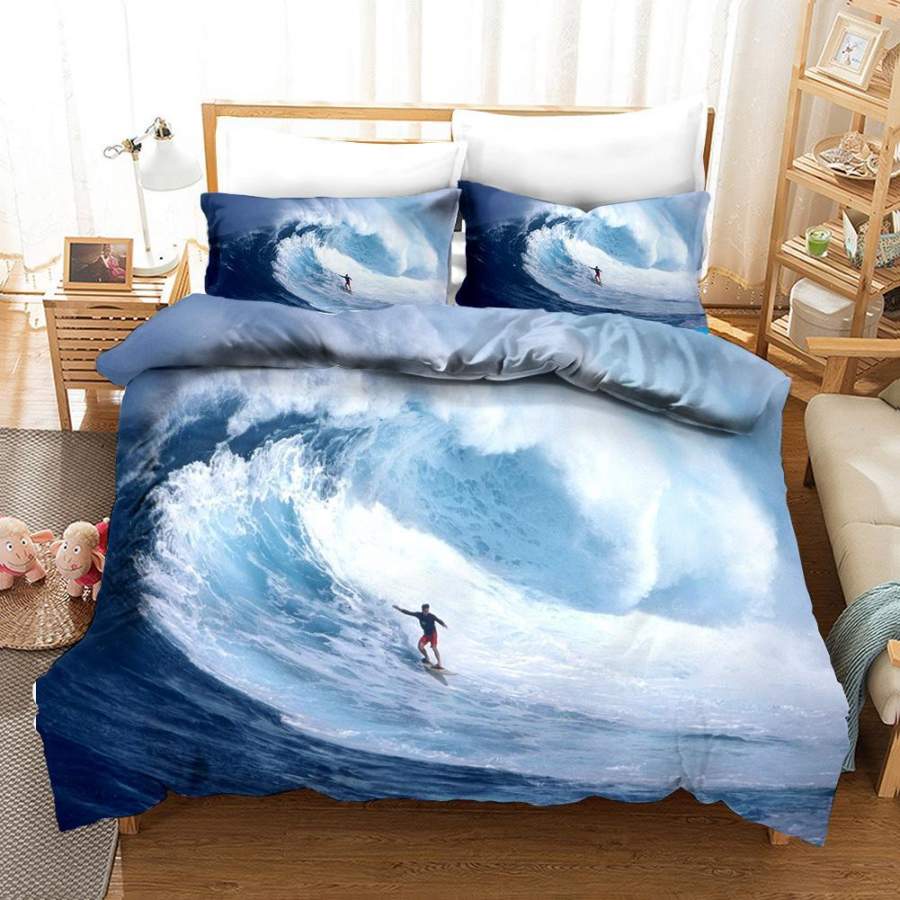 3D Surfer Sea Quilt Cover Set Bedding Set Pillowcases 143