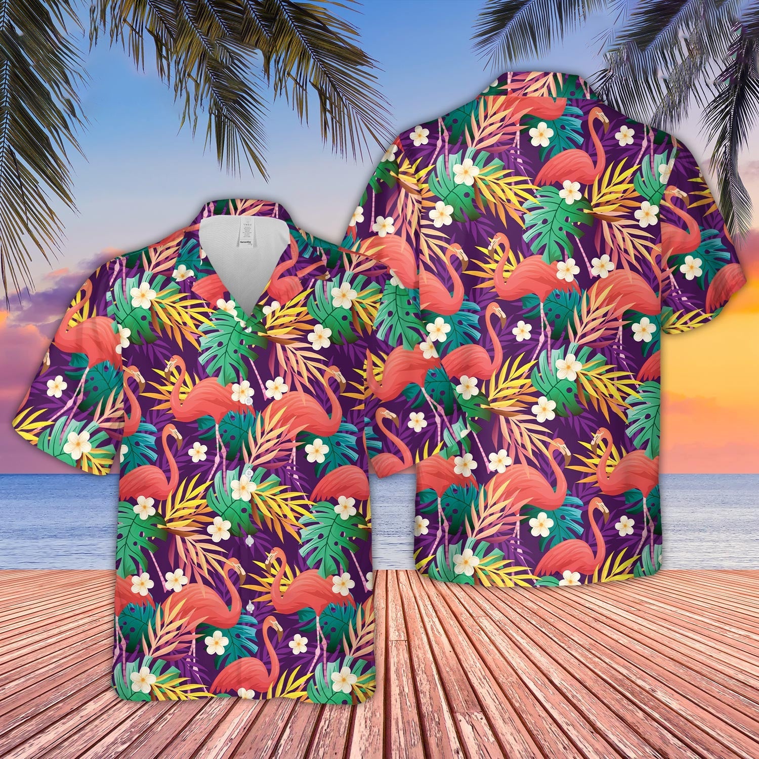 Unique Flamingo Pattern D10 Hawaiian Shirt