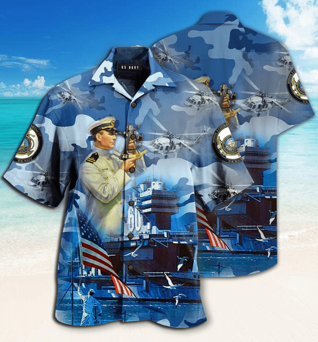 U.s Navy We Own The Sea Hawaiian Unisex Aloha Shirt #v