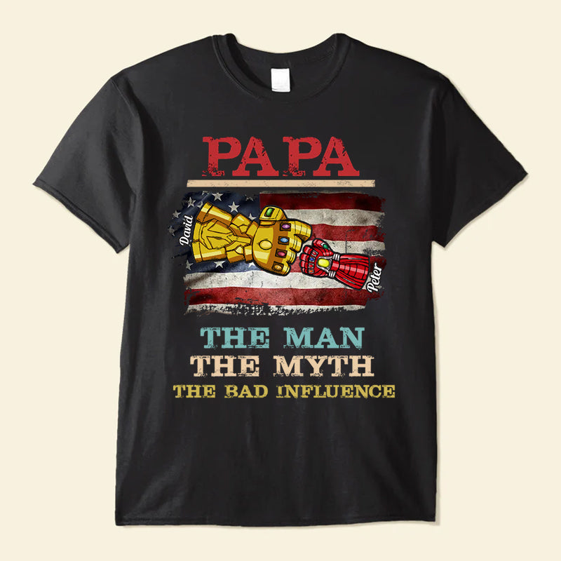 Usa The Man The Myth The Bad Influence – Gift For Dad, Grandfather – Personalized Shirt