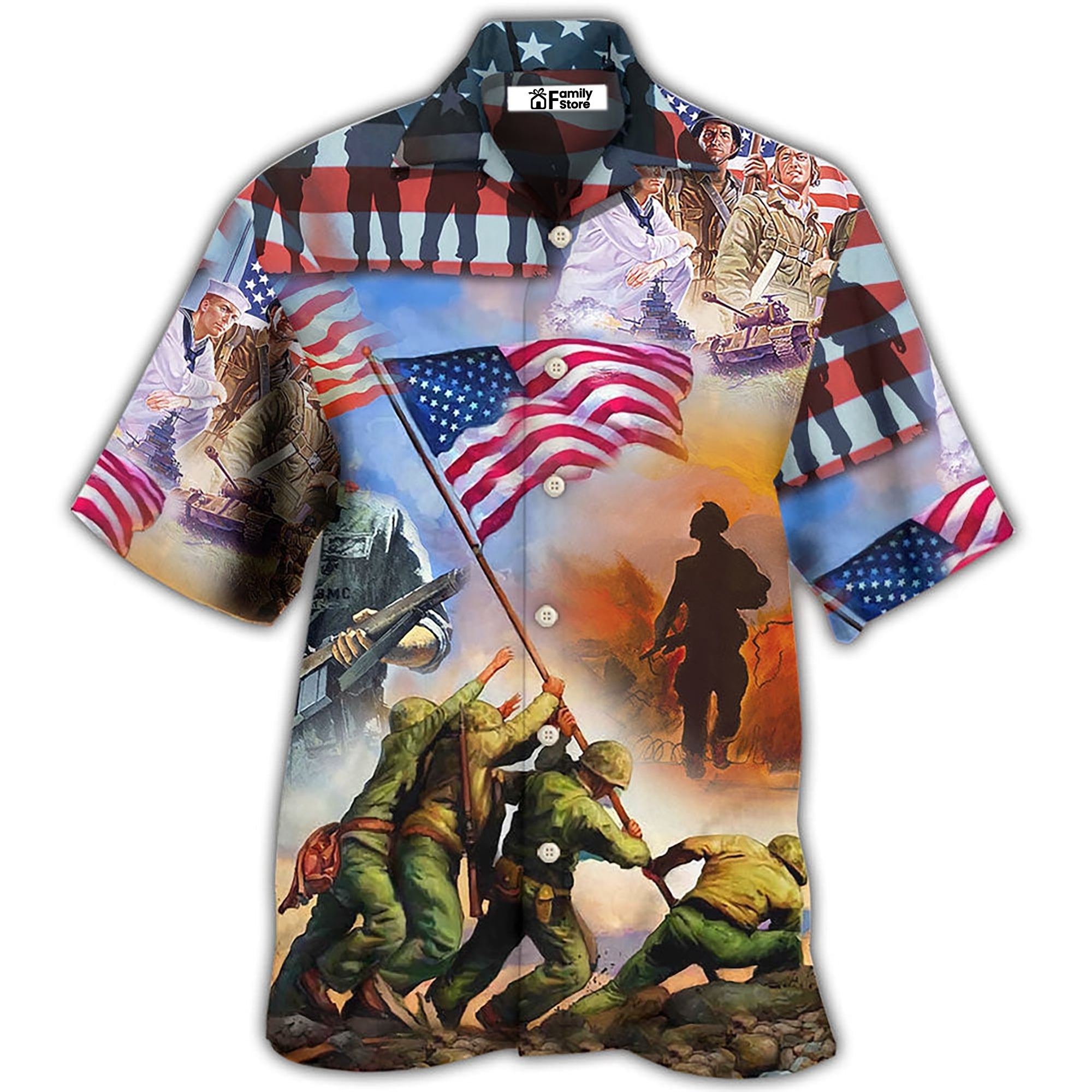 Veteran Usa Veteran Proud – Hawaiian Shirt