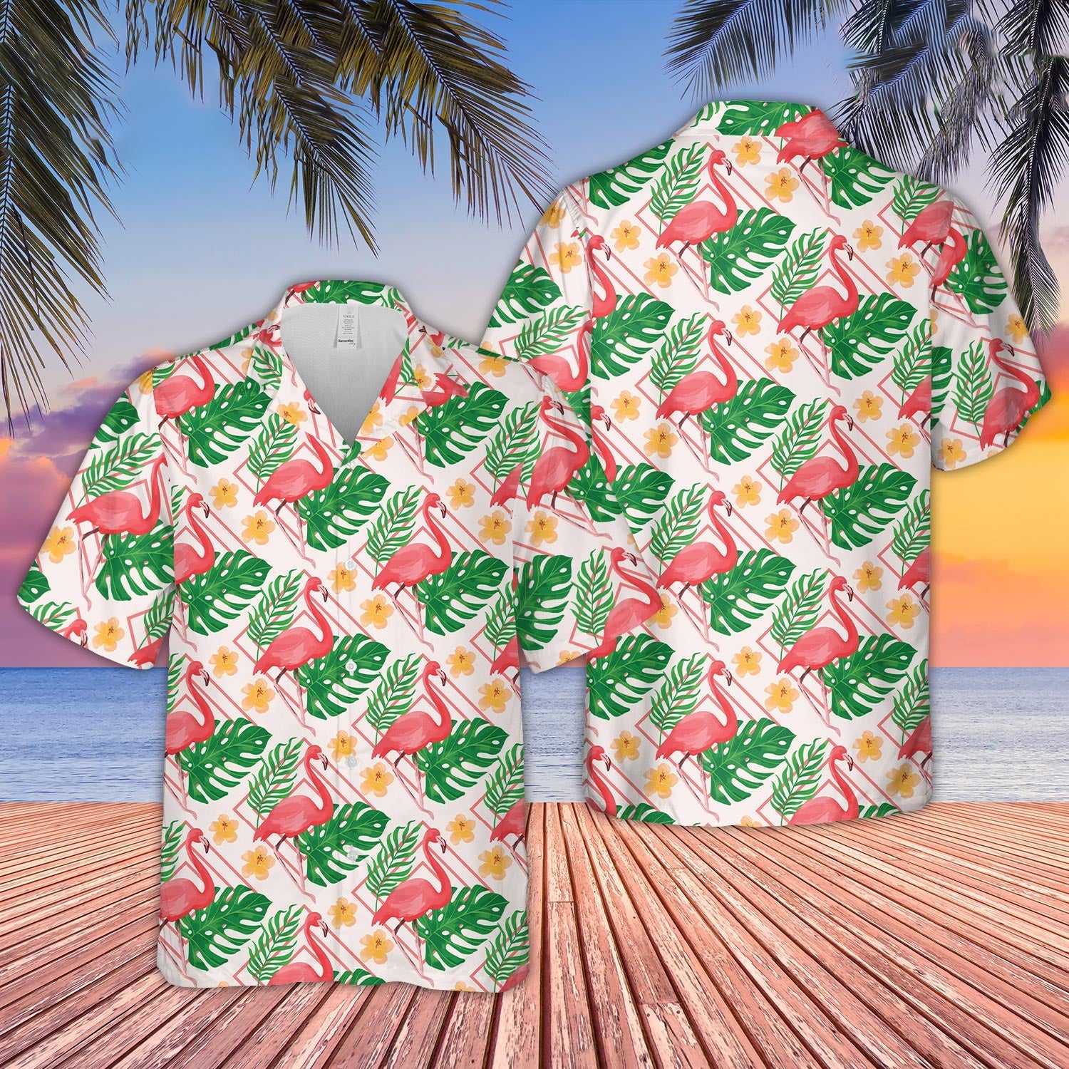 Unique Flamingo Pattern D02 Hawaiian Shirt