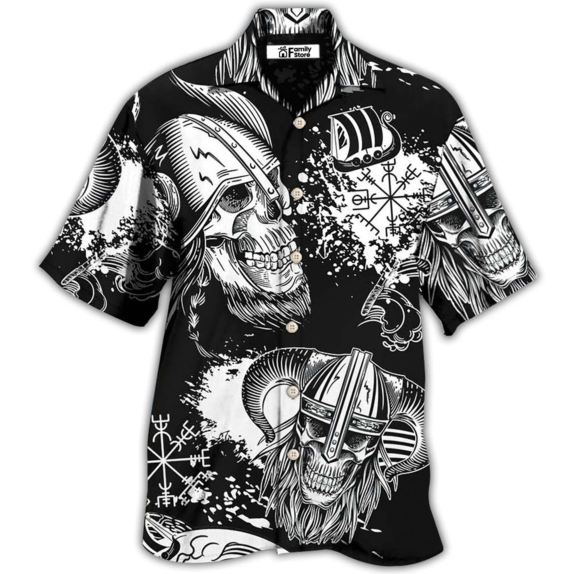 Viking Victory Life Black Style Hawaiian Shirt