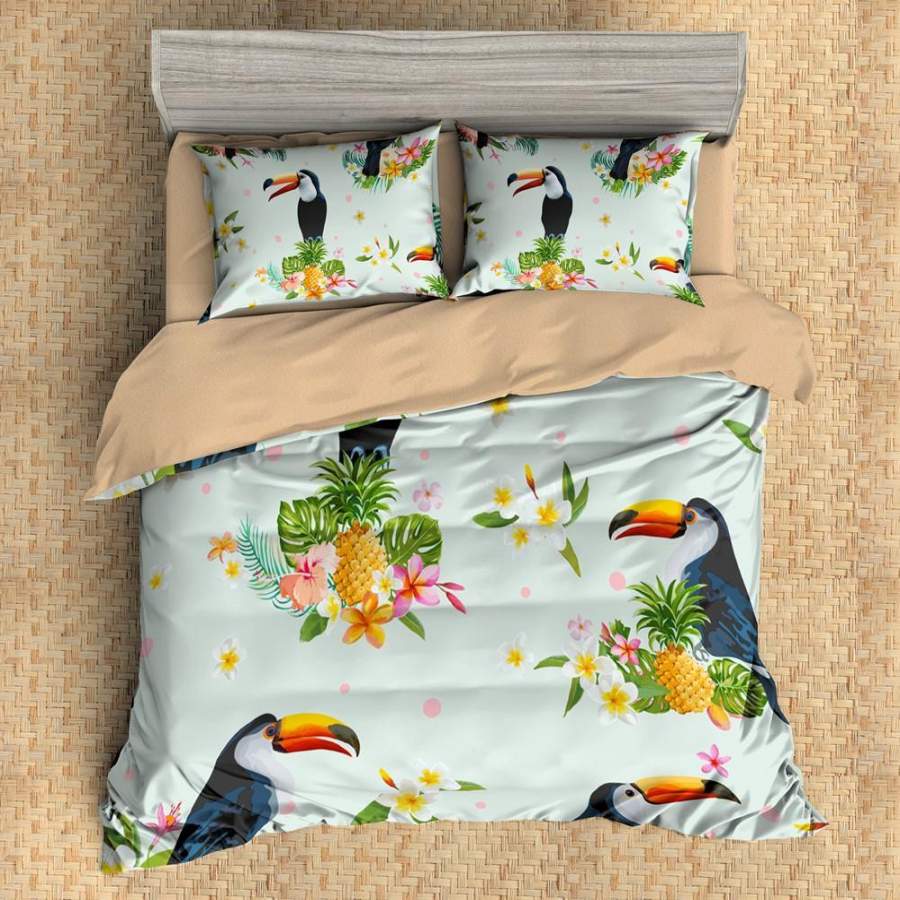 3D Bird Pineapple Quilt Cover Set Bedding Set Pillowcases 22