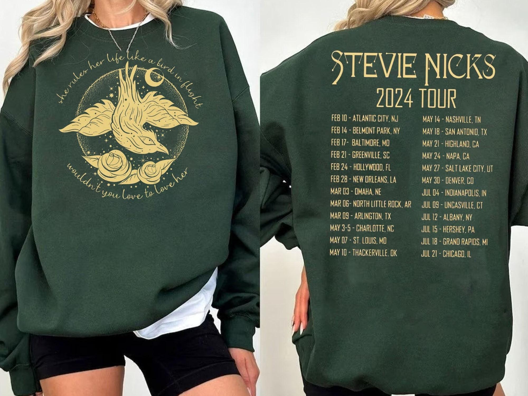 Vintage Stevie Nicks 2024 Tour Sweatshirt, Stevie Nicks Live On Tour 2024,Graphic Stevie Nicks T-Shirt, Music tour 2024 Sweatshirt