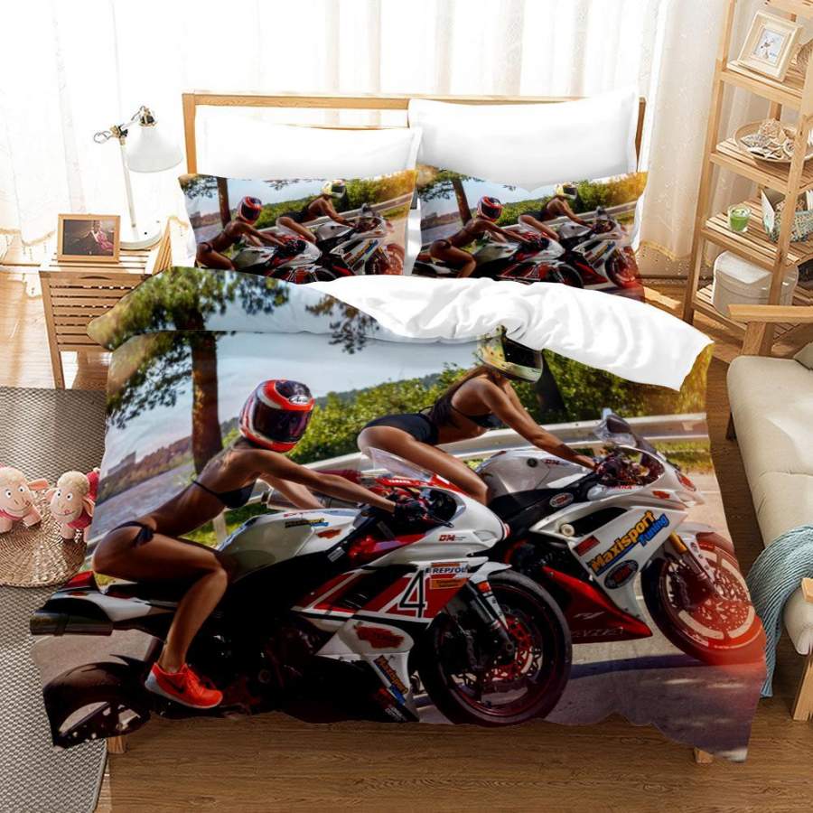 3D Locomotive Beauty Quilt Cover Set Bedding Set Duvet Cover Pillowcases A108 LQH