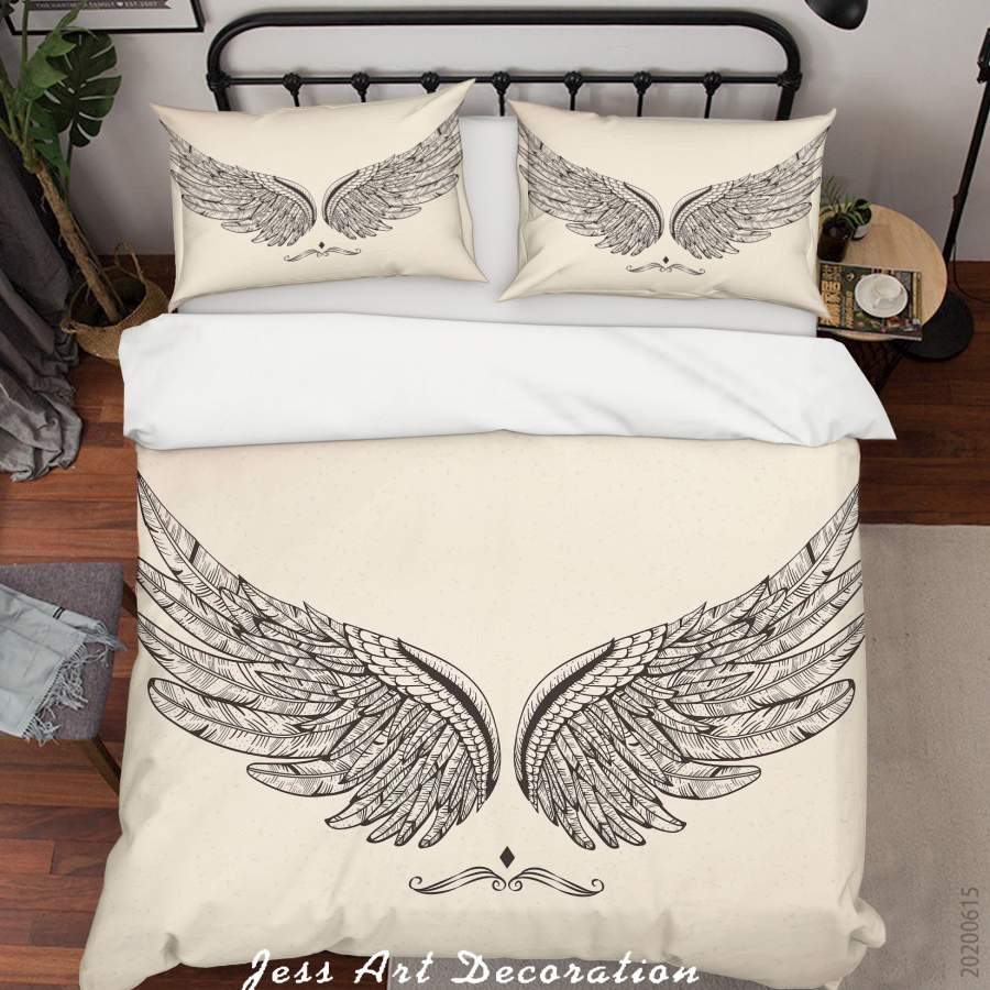 3D Wings Quilt Cover Set Bedding Set Duvet Cover Pillowcases SF140