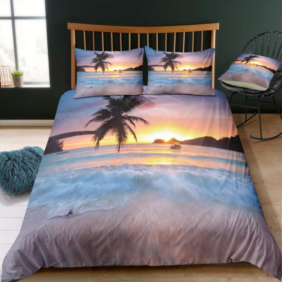 3D Sea Beach Scenery Quilt Cover Set Bedding Set Pillowcases 7