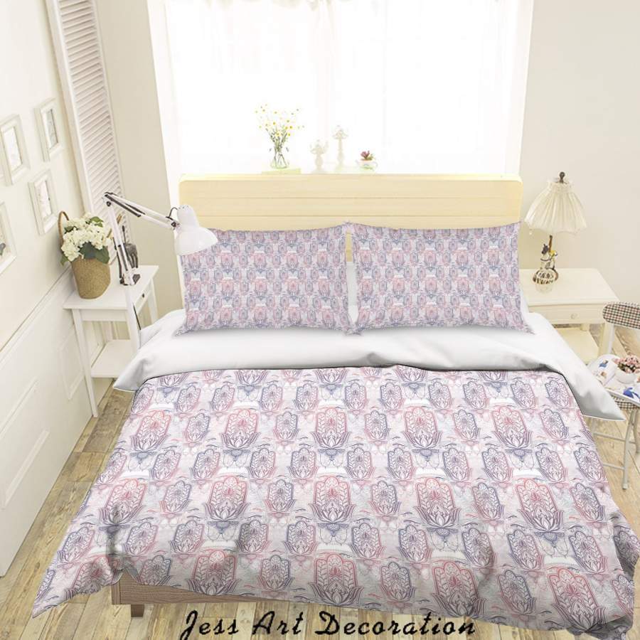 3D Floral Pattern Quilt Cover Set Bedding Set Duvet Cover Pillowcases A005 LQH