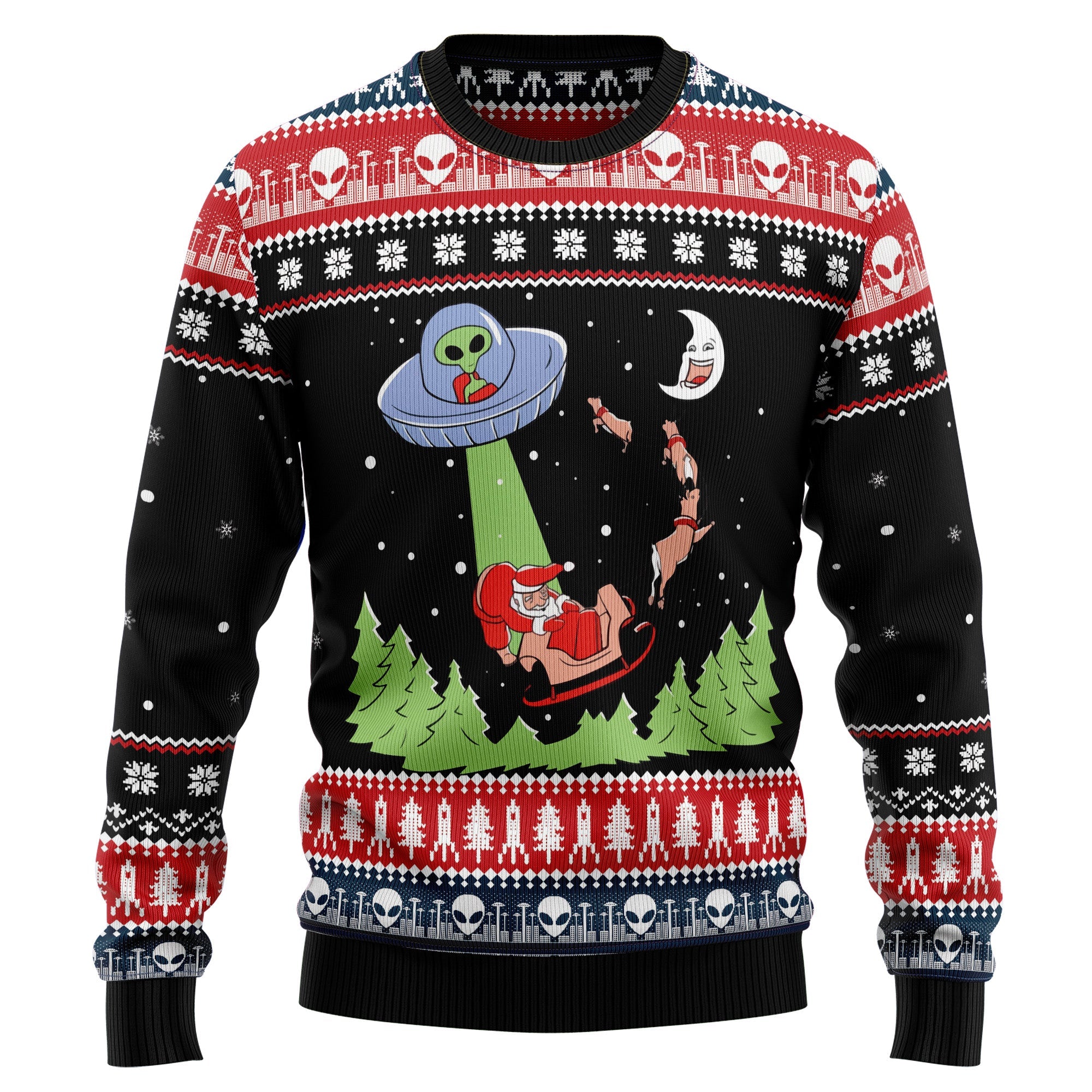 Alien Ugly Christmas Sweater For Men And Women