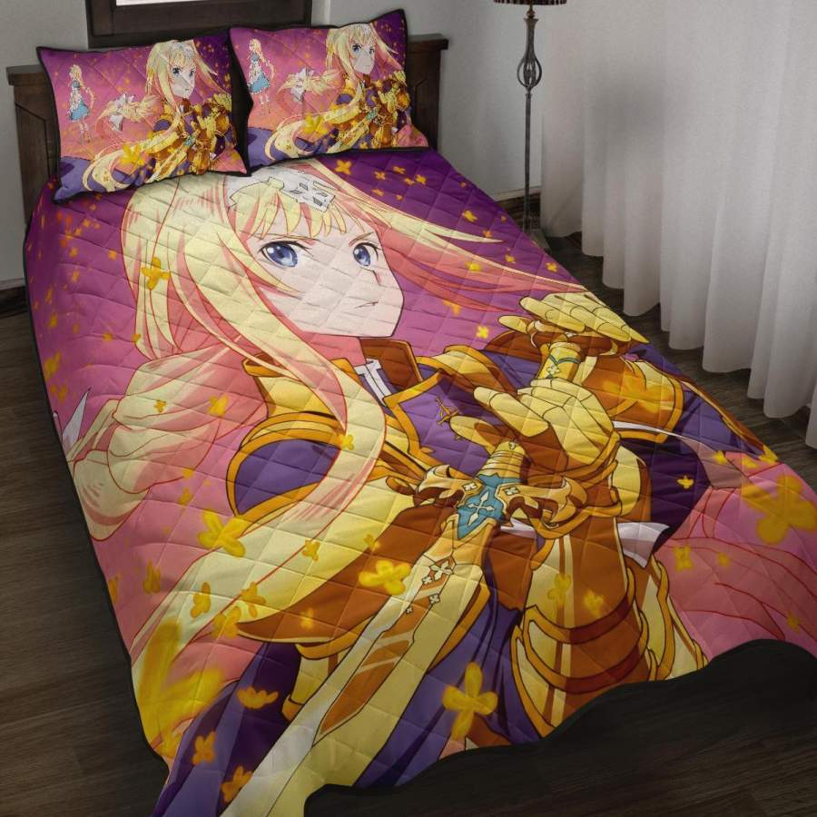 Alice Schuberg Sword Art Online Anime Quilt Bed Set – Pillow Case – amazing decor gift ideas 1