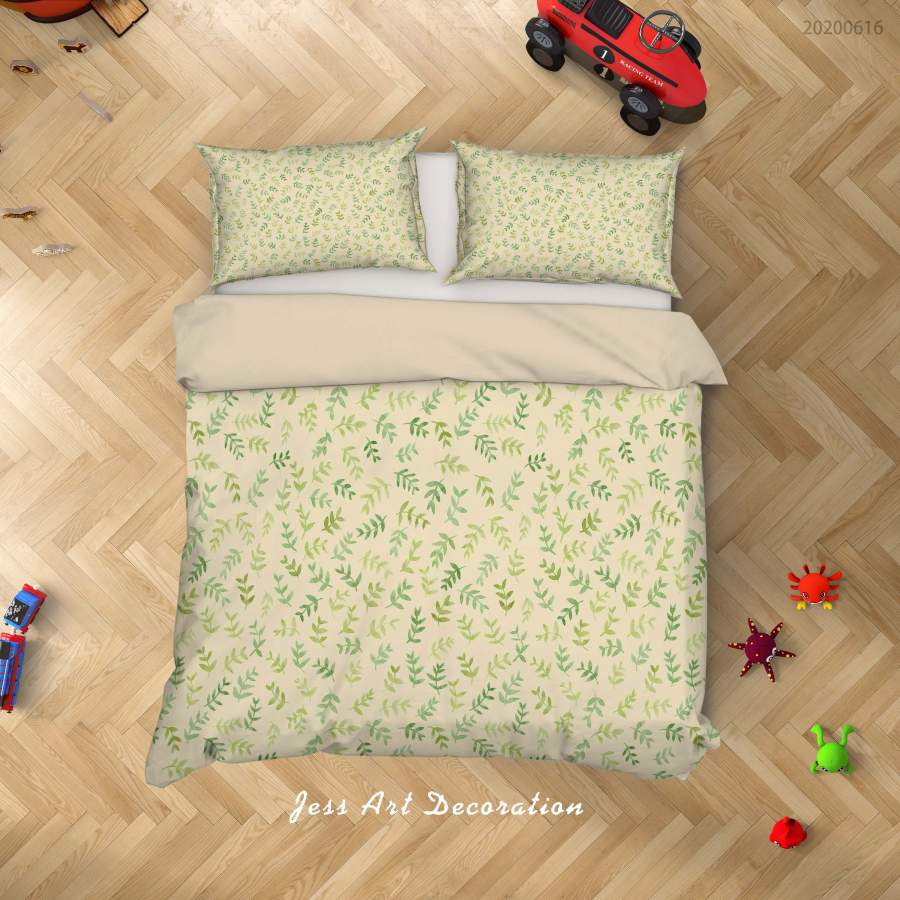 3D Yellow Leaves Quilt Cover Set Bedding Set Duvet Cover Pillowcases SF45