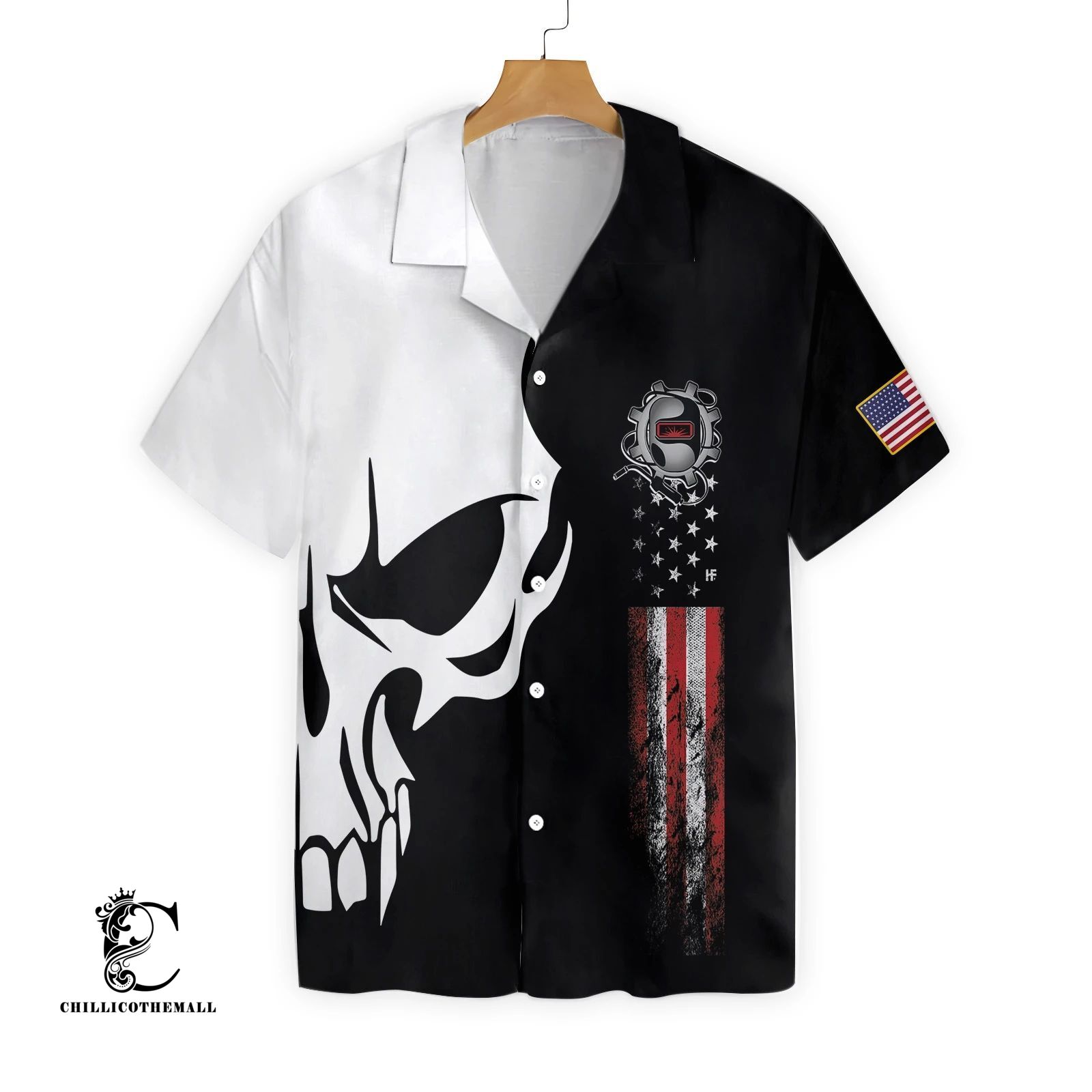 Welder Proud Skull 1 Ez12 0903 Hawaiian Shirt