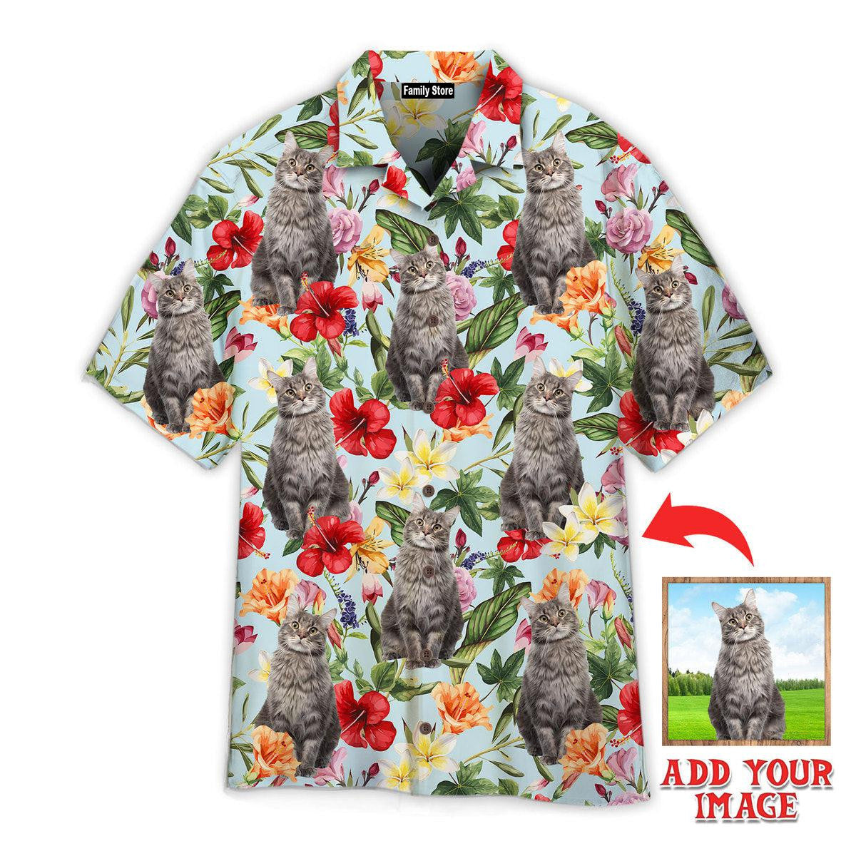 Tropical Flowers Maine Coon Cats Custom Hawaiian Shirt Pn302099Lb