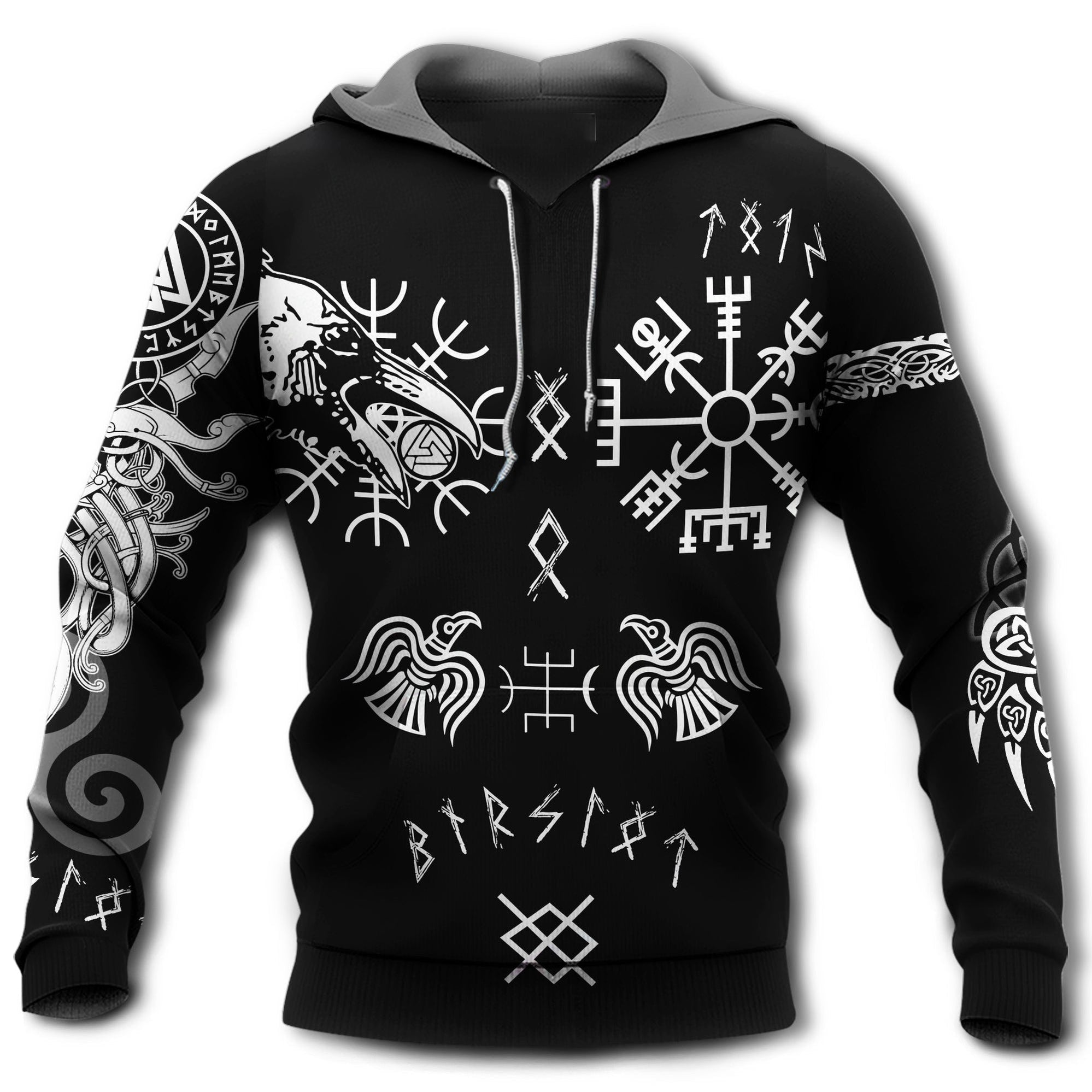 Viking Huging And Muning Viking Tattoo – Hoodie