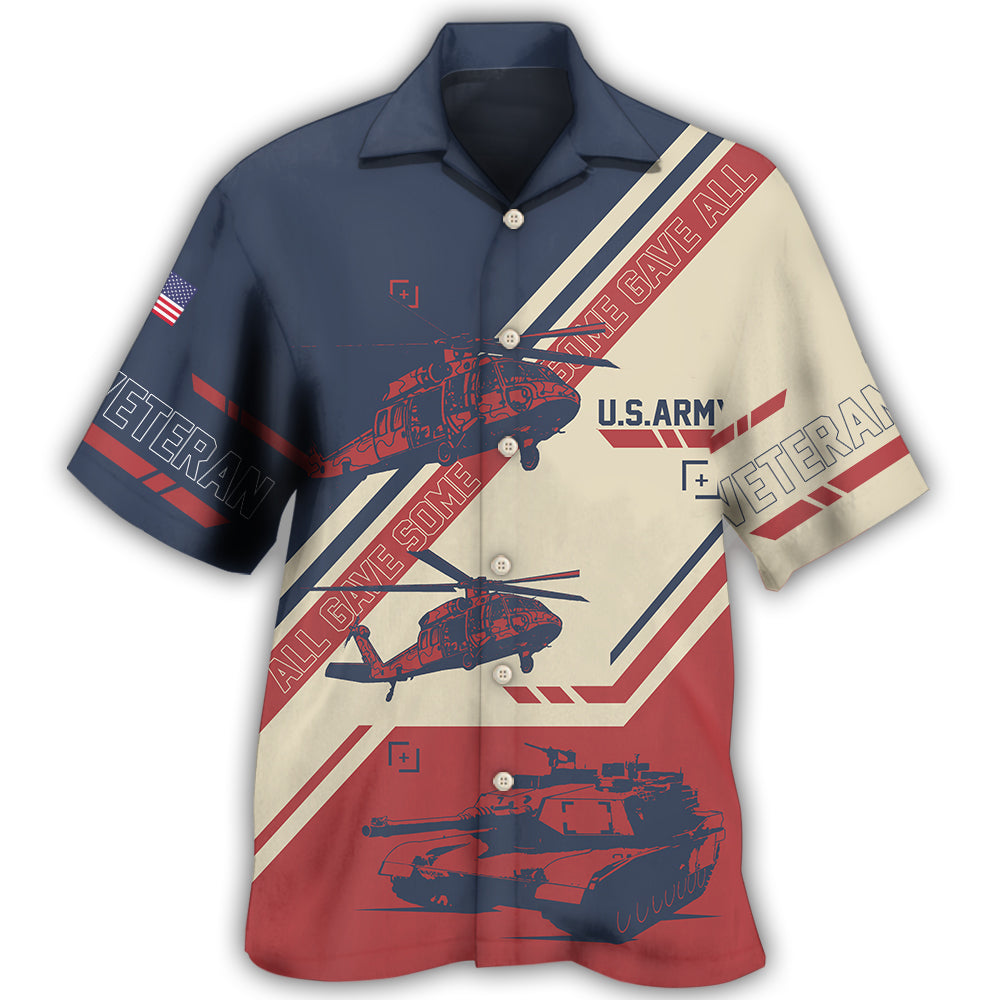 Veteran Us Army All Gave Some With Helicopter- Hawaiian Shirt