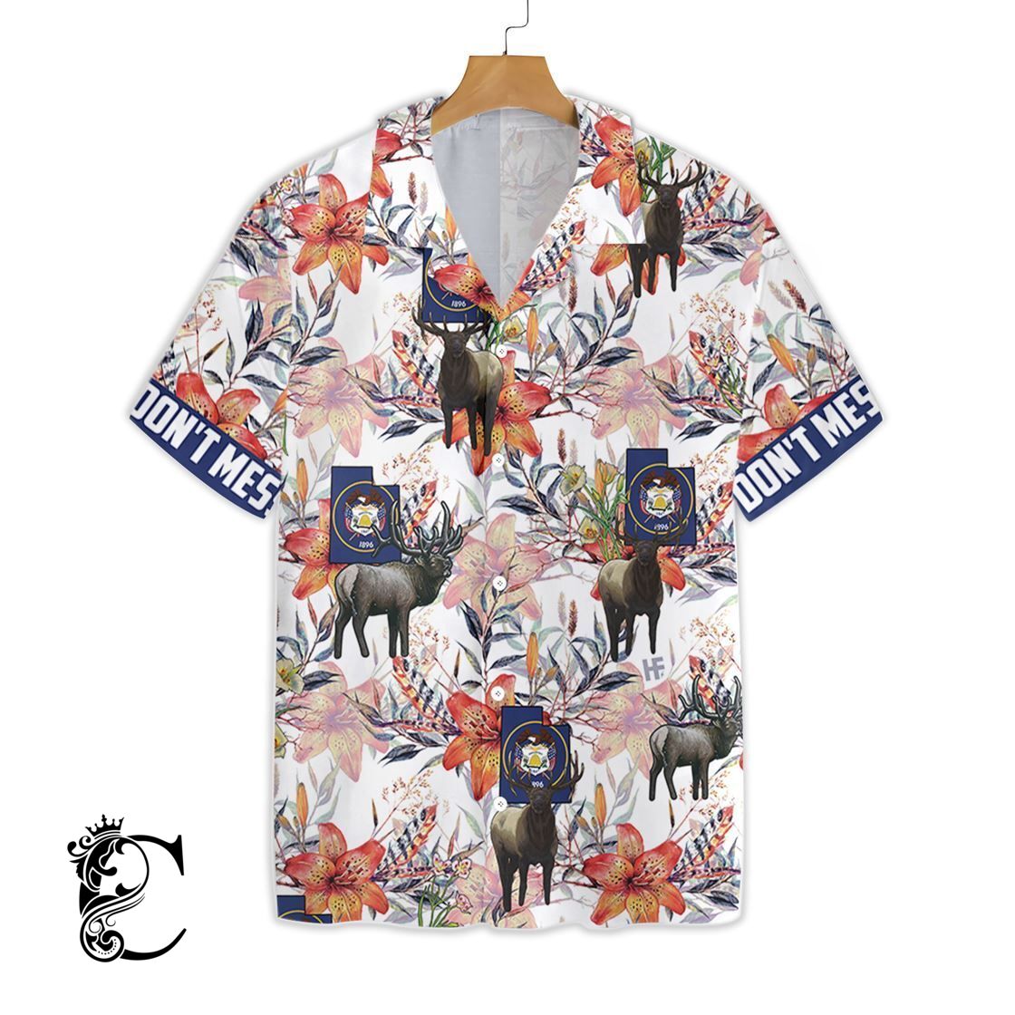 Utah Elk And The Sego Lily Ez12 3011 Hawaiian Shirt