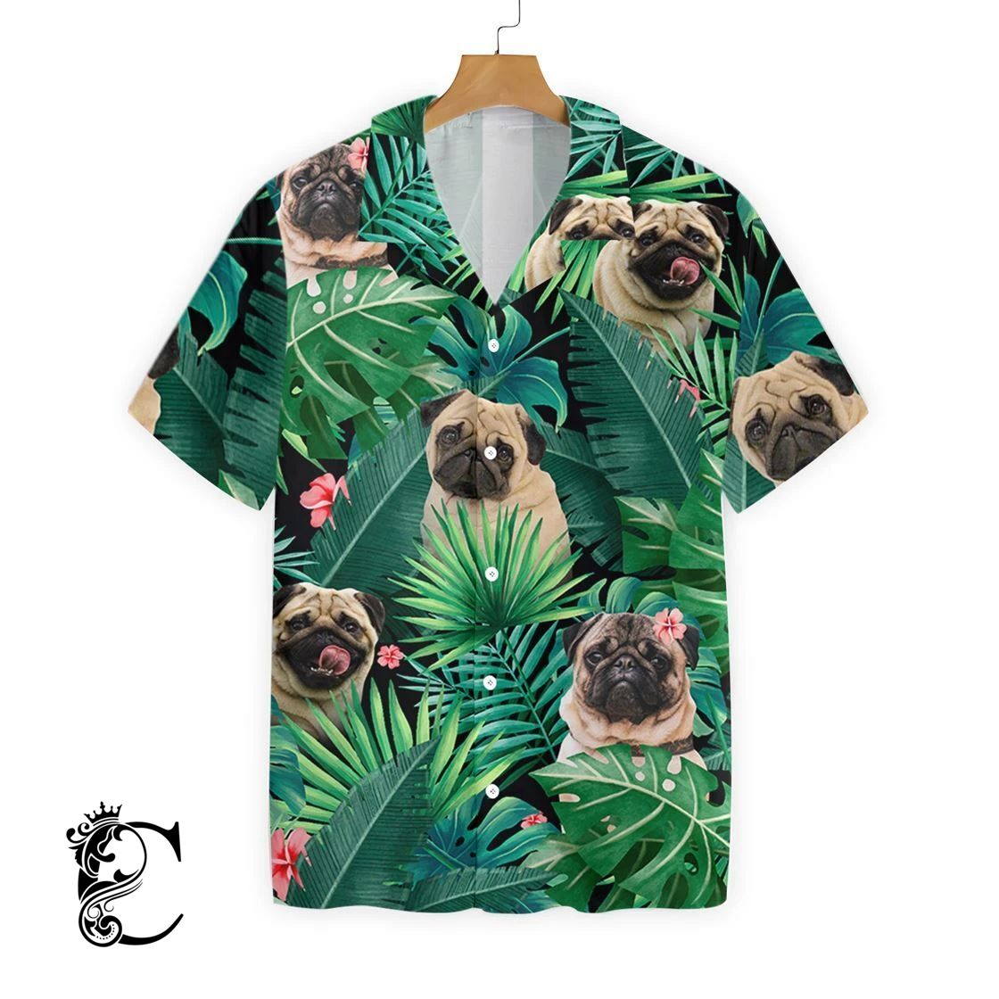 Tropical Pug Ez03 0407 Hawaiian Shirt