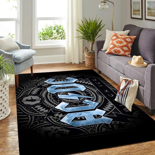 Acdc Blue Carpet floor area rug – home decor – Bedroom Living Room decor