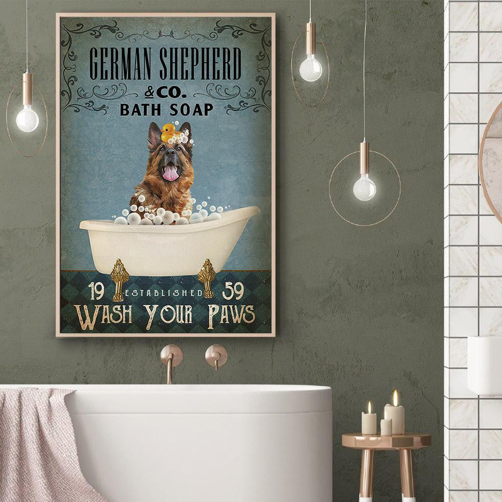 Vintage Bath Soap German Shepherd Canvas Qcz104059Ee