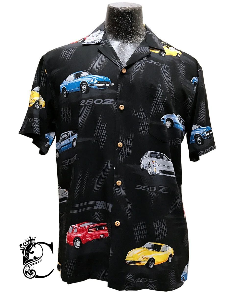 Z-Car Black Hawaiian Shirt