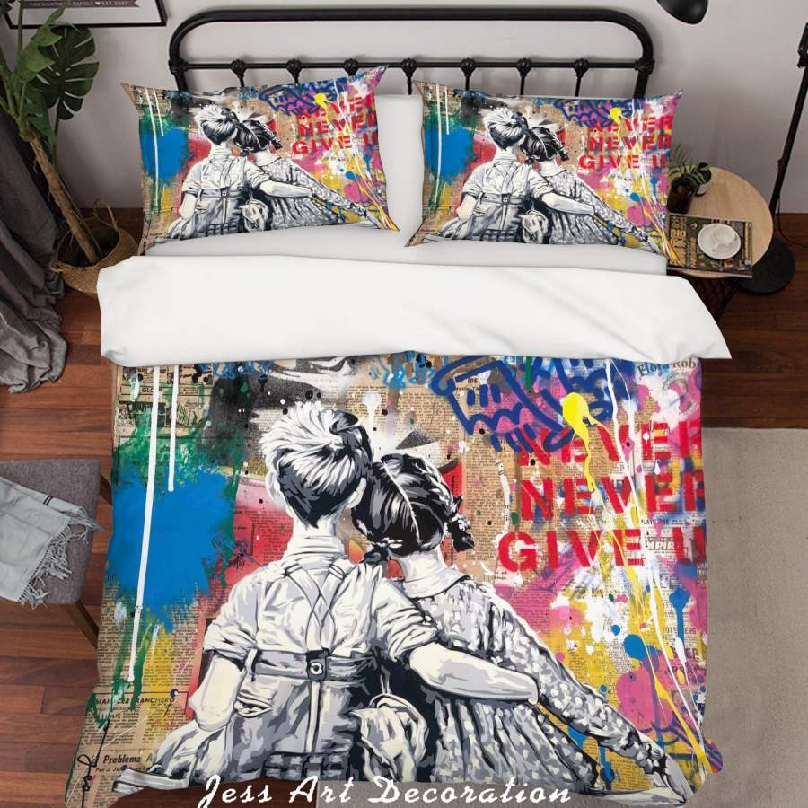 3D Speedy Graphito Alone Boy Girl Graffiti Quilt Cover Set Bedding Set Duvet Cover Pillowcases  ZY D143