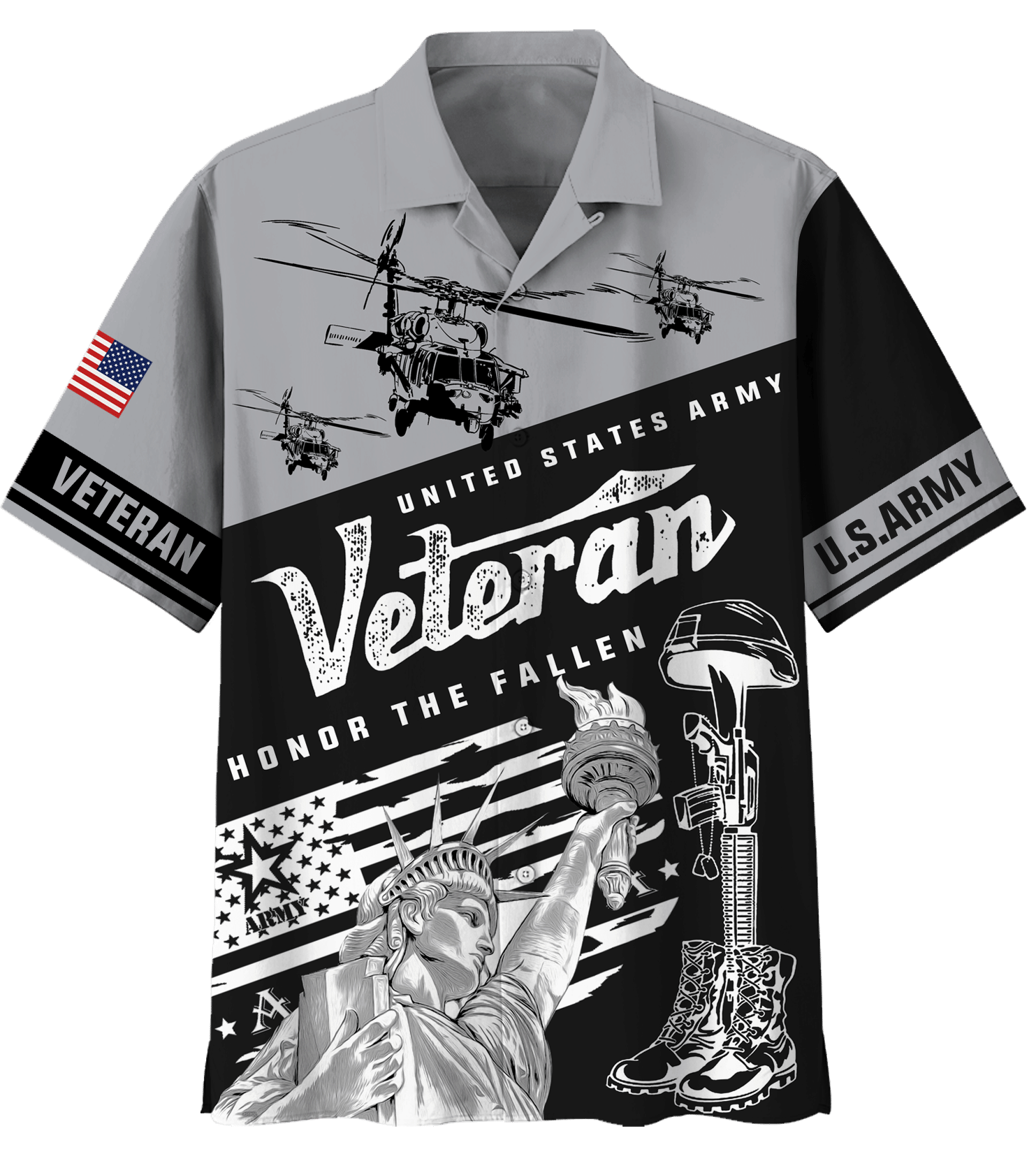 United States Army Veteran V6 Hawaiian Shirt