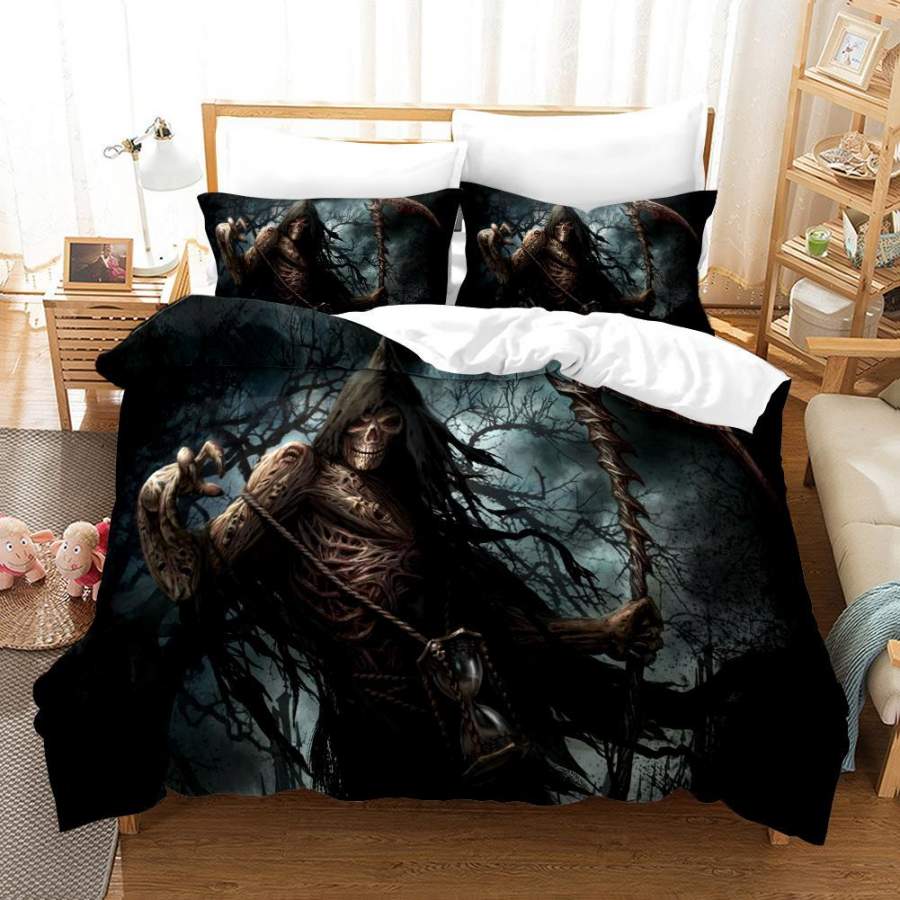 3D Black Skull Forest Quilt Cover Set Bedding Set Duvet Cover Pillowcases A194 LQH