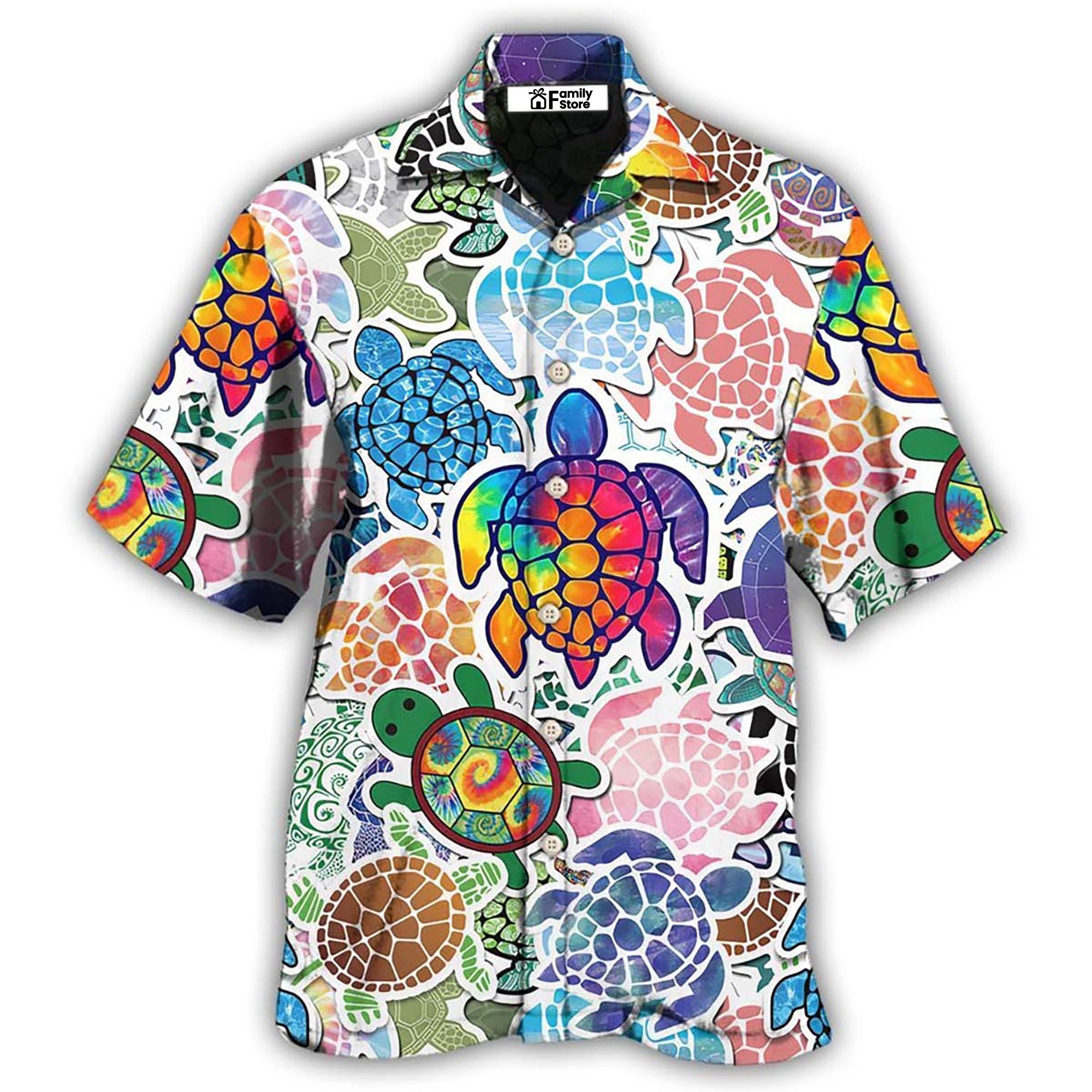 Turtle Color Mix Love Peace – Hawaiian Shirt