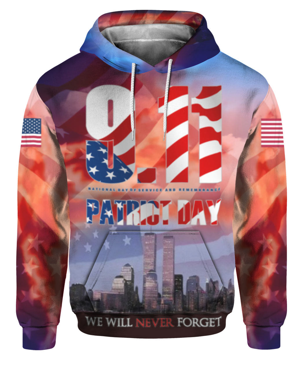 911 We Will Never Forget Patriot Day Pink Purple Hoodie For Men & Women