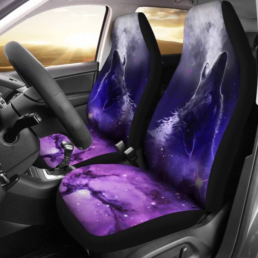 Wolf Howling Car Seat Covers