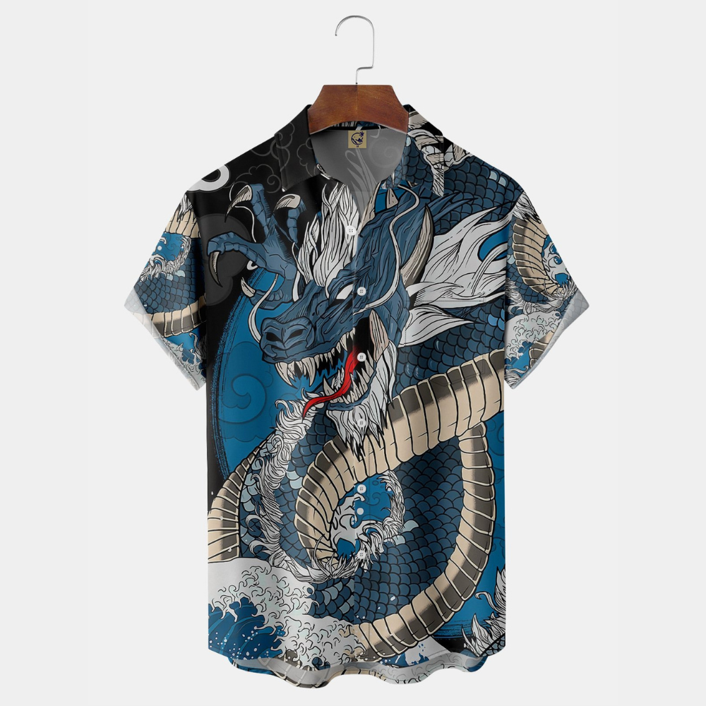 Ukiyo-E Dragon Japanese Style – Hawaiian Shirt