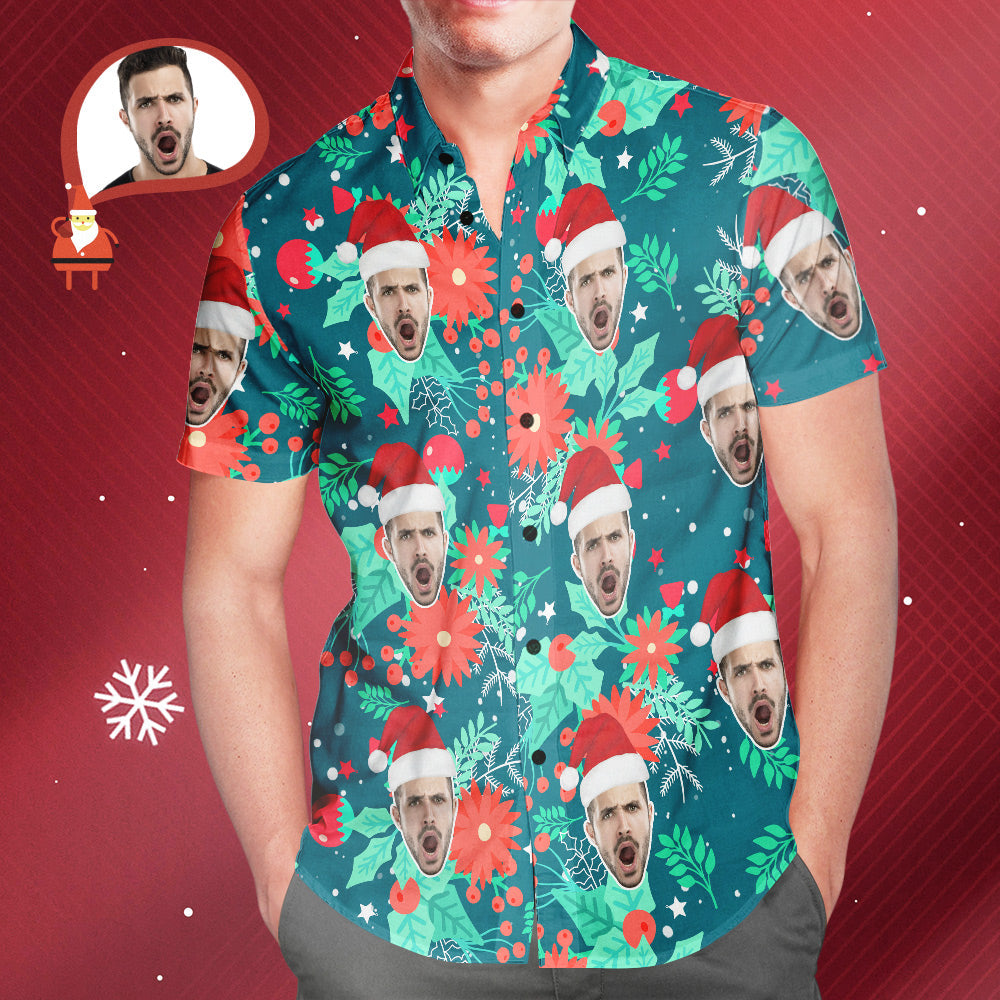 Personalized Christmas Hawaiian Shirt Merry Xmas Is Coming Here