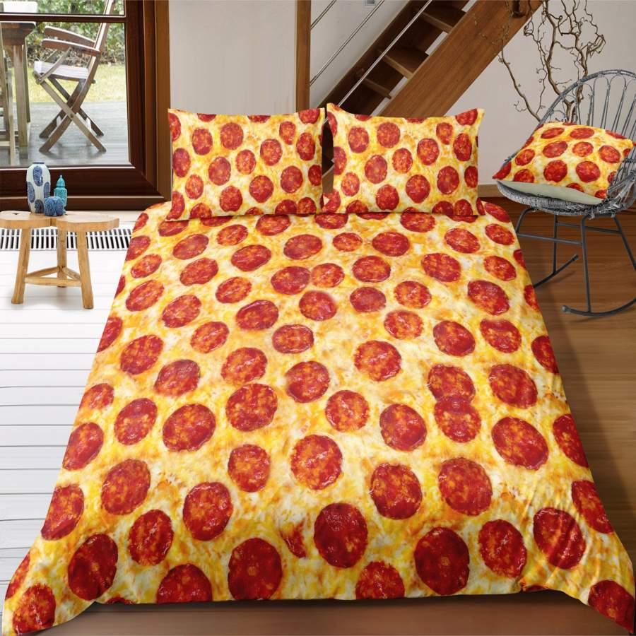 3D Pizza Pattern Quilt Cover Set Bedding Set Pillowcases 67