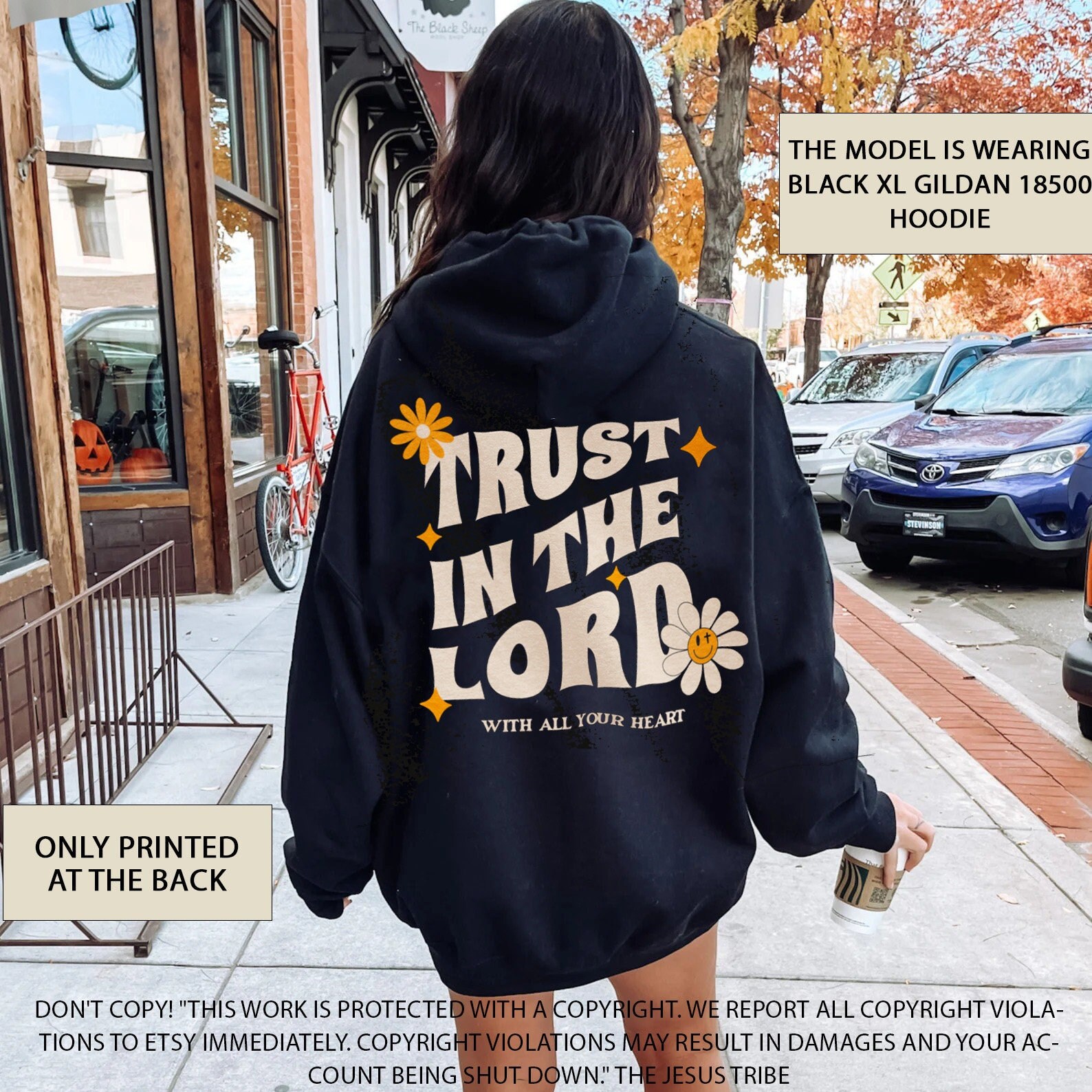 Trust in the Lord Jesus Hoodie Christian Hood Christian Merch Christian Streetwear Christian Clothes Christian Teen Gift Christian Aesthetic