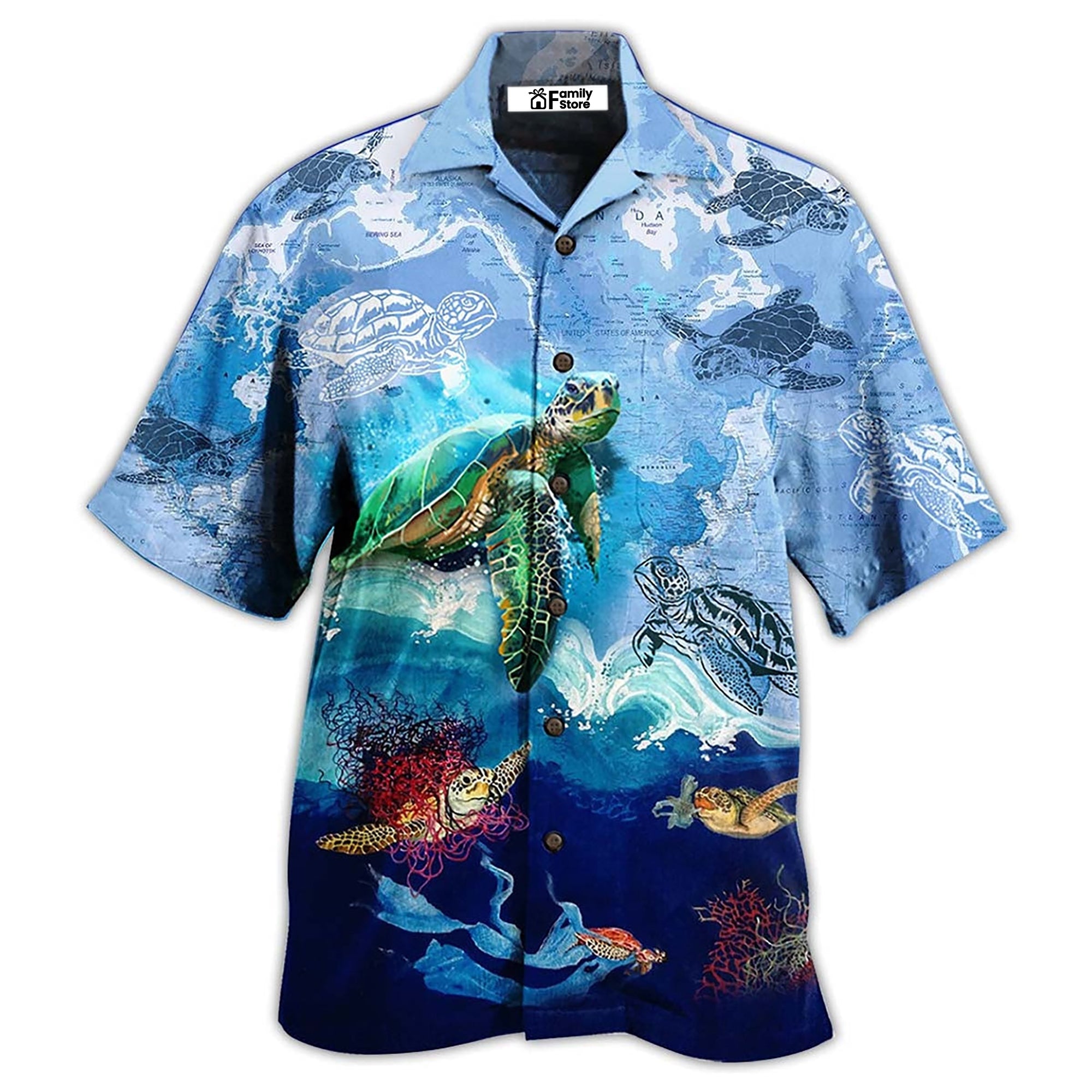 Turtle Go With The Flow – Hawaiian Shirt