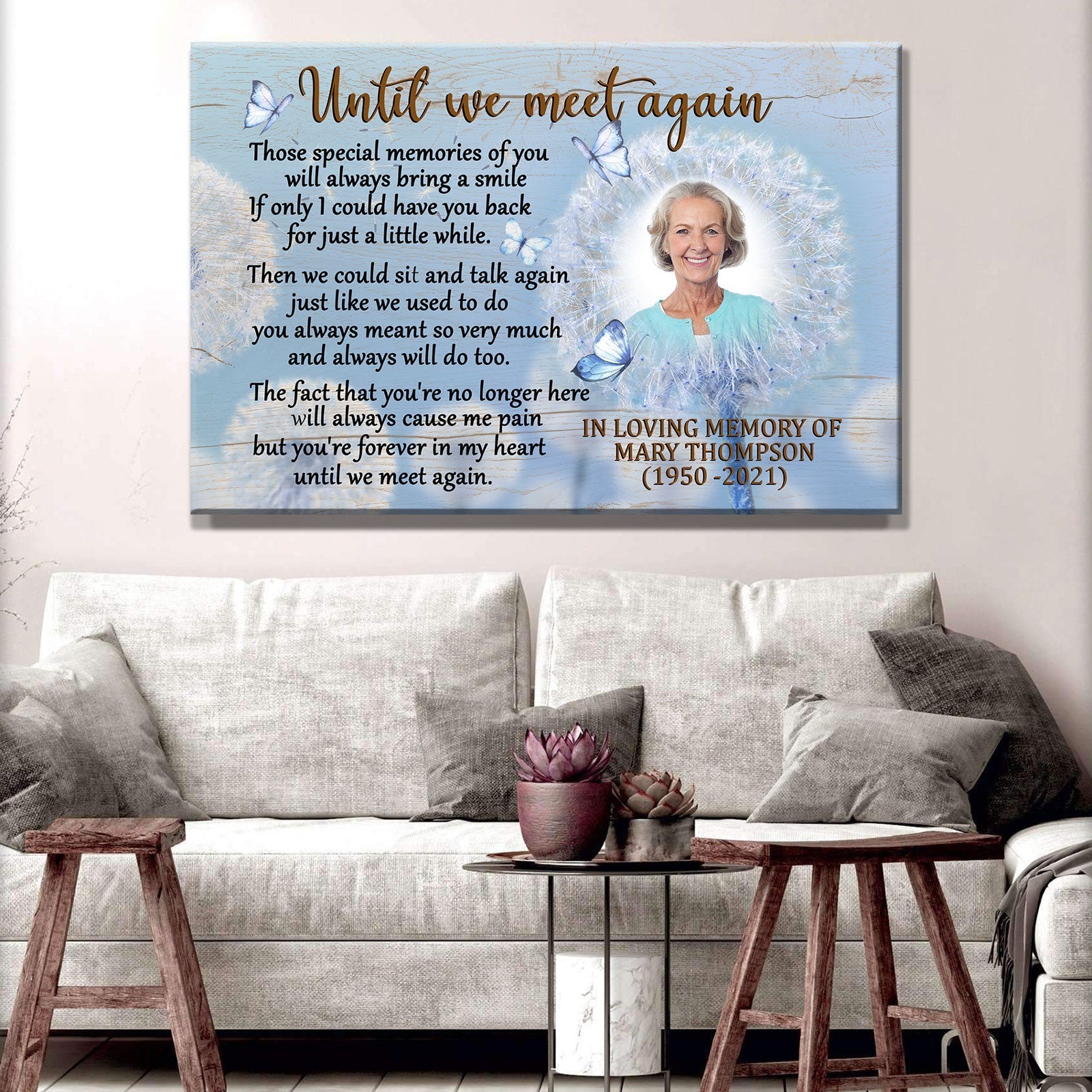 You Are Forever In My Heart Lost Memorial Personalized Canvas