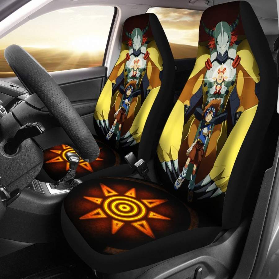 Wargreymon Digimon Car Seat Covers 1